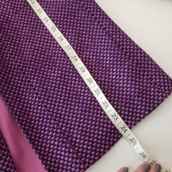 Doncaster Blazer Womens 8 Purple Pink Chenille Tweed Open Jacket - Picture 12 of 12